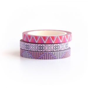 Slim Graphic washi tape set 9