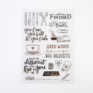 Daily Work Motivation Sticker Sheet Design by Willwa