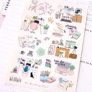 My Working Place Sticker Sheet - Design by Willwa