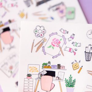 My Working Place Sticker Sheet - Design by Willwa