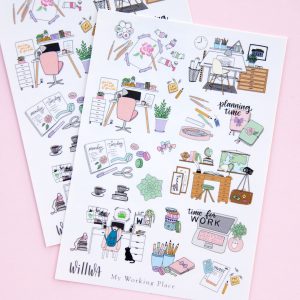 My Working Place Sticker Sheet - Design by Willwa