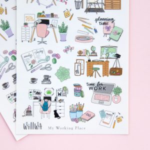 My Working Place Sticker Sheet - Design by Willwa