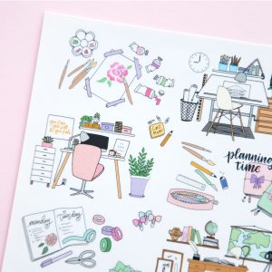 My Working Place Sticker Sheet - Design by Willwa