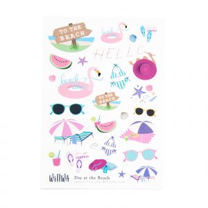 Day at the Beach Sticker Sheet - Design by Willwa