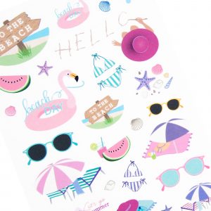 Day at the Beach Sticker Sheet - Design by Willwa