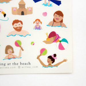 Playing at the Beach Sticker Sheet - Design by Willwa