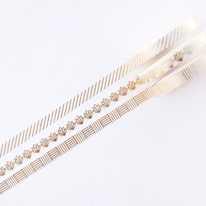 Gold Line Slim Washi Tape Set design by Willwa 3
