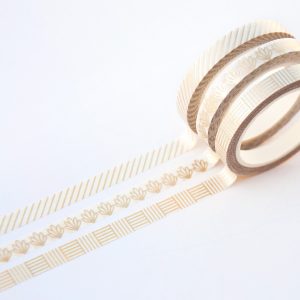 Gold Line Slim Washi Tape Set design by Willwa 2