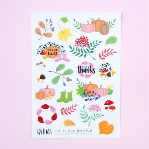 Fall in Love with Fall Stickers - Design by Willwa