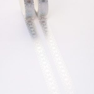 Silver Flora Lace Washi Tape - Design by Willwa