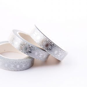Silver Flora Lace Washi Tape - Design by Willwa