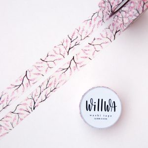 Cherry Blossoms Washi Tape - Design by Willwa