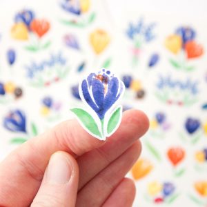 Crocus Flower Garden Stickers - Design by Willwa