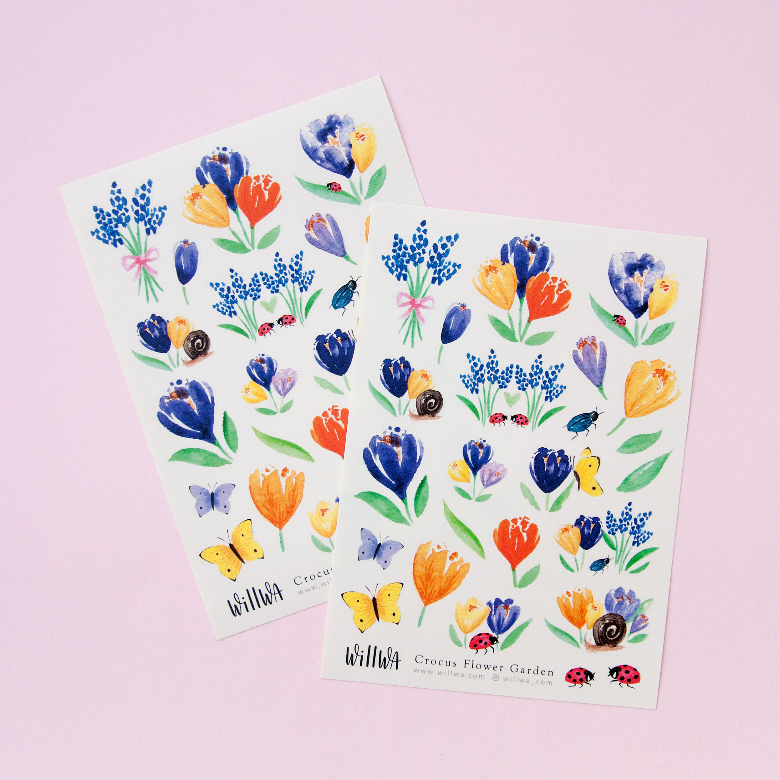 Crocus Flower Garden Stickers - Design by Willwa