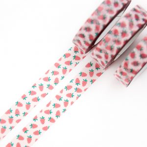 Tiny Strawberries Washi Tape - Design by Willwa