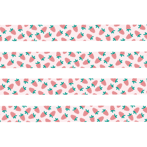Tiny Strawberries Washi Tape - Design by Willwa