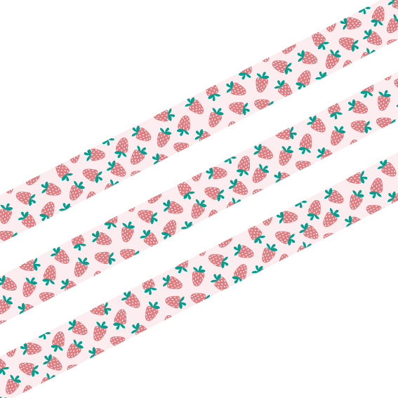 Tiny Strawberries Washi Tape - Design by Willwa