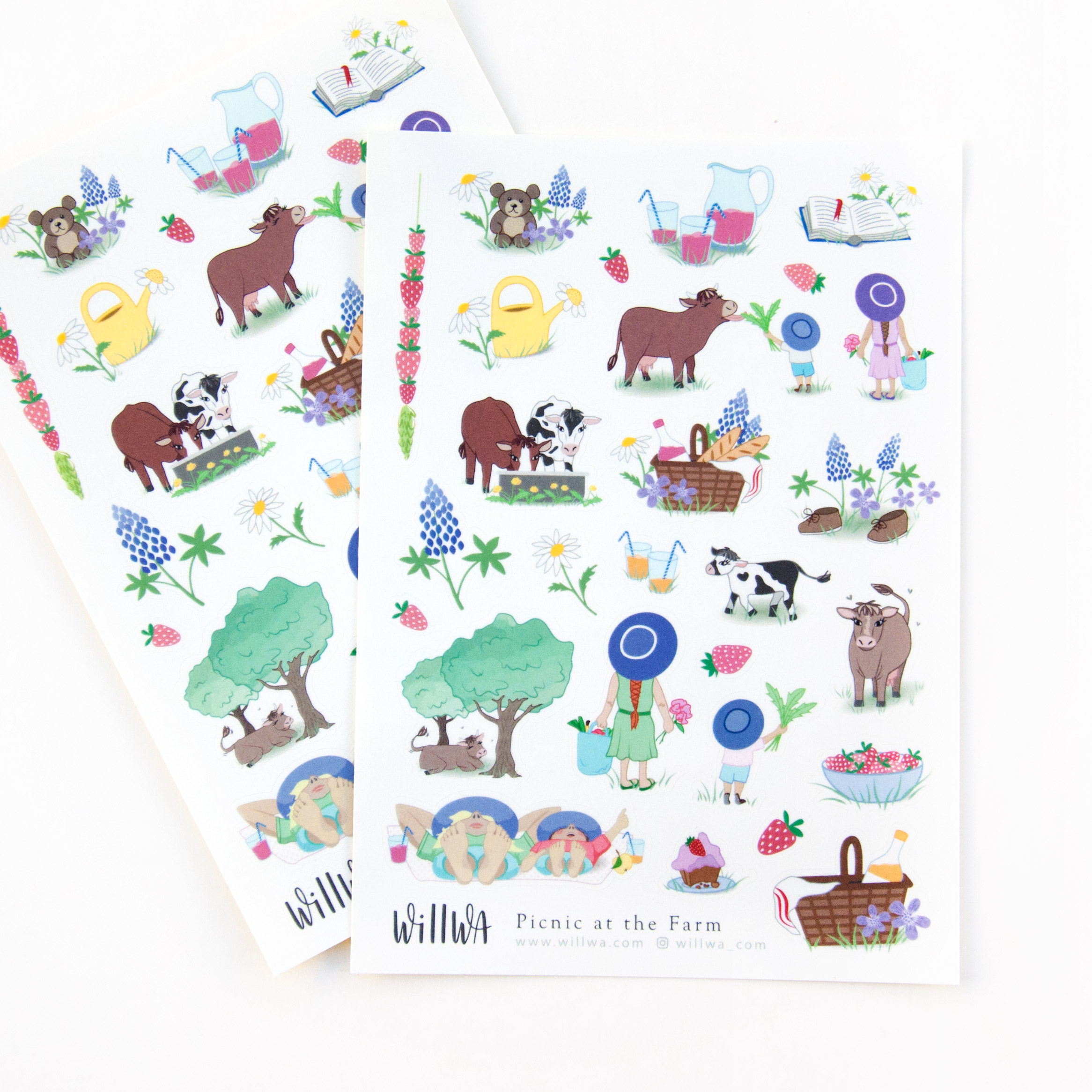 Picnic at the Farm Sticker Sheet - Design by Willwa