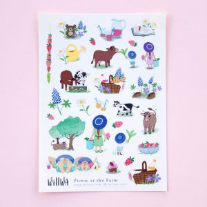 Picnic at the Farm Sticker Sheet - Design by Willwa