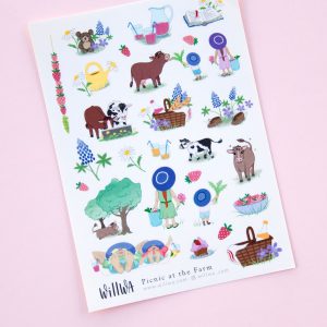 Picnic at the Farm Sticker Sheet - Design by Willwa