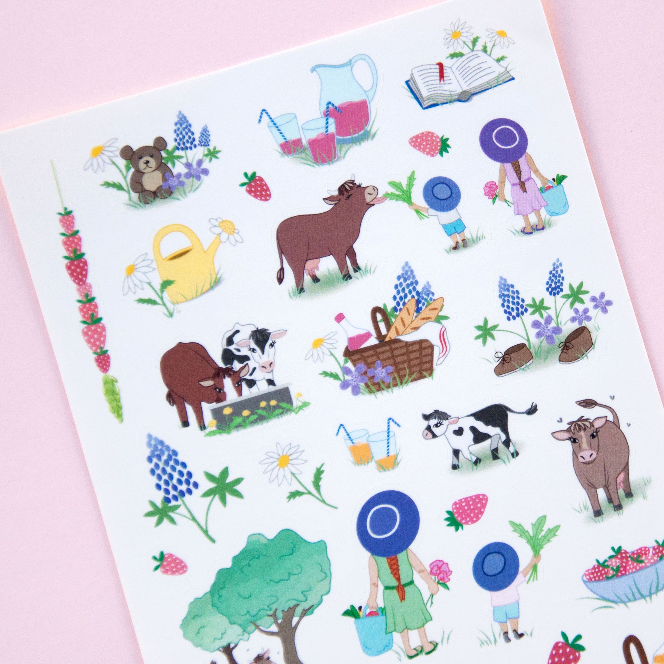 Picnic at the Farm Sticker Sheet - Design by Willwa