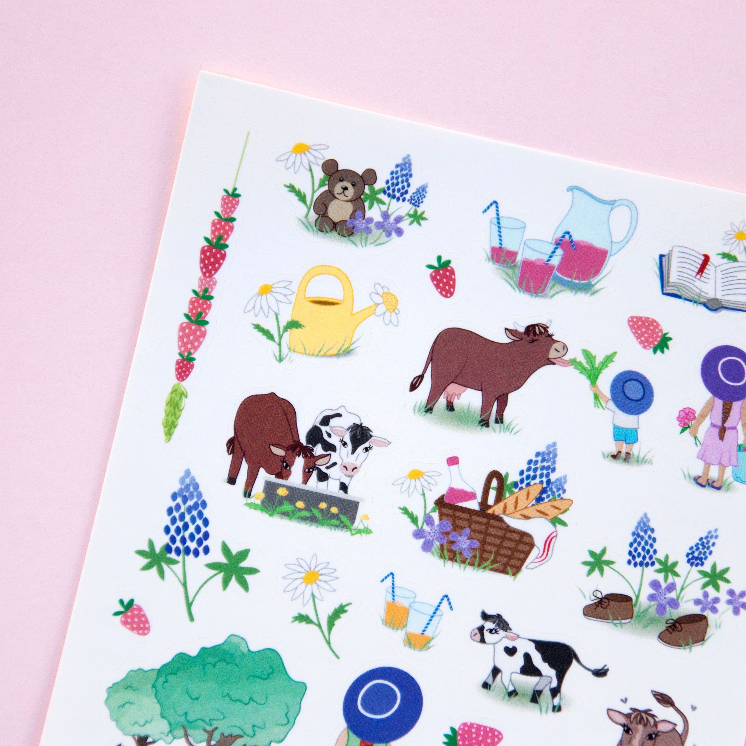 Picnic at the Farm Sticker Sheet - Design by Willwa