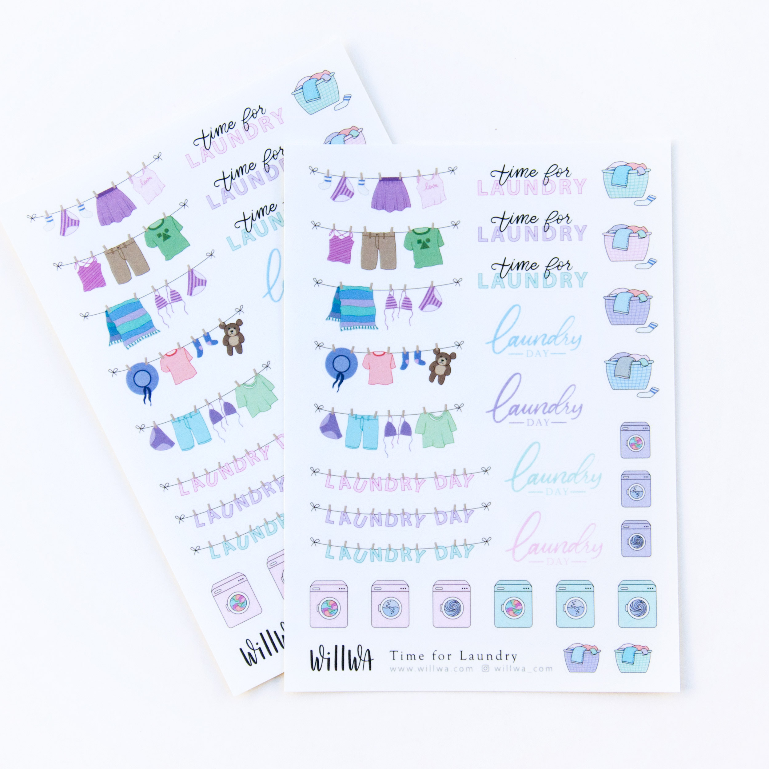 Time for Laundry Sticker Sheet - Design by Willwa