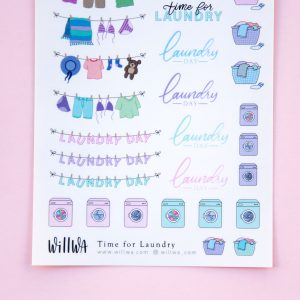 Time for Laundry Sticker Sheet - Design by Willwa