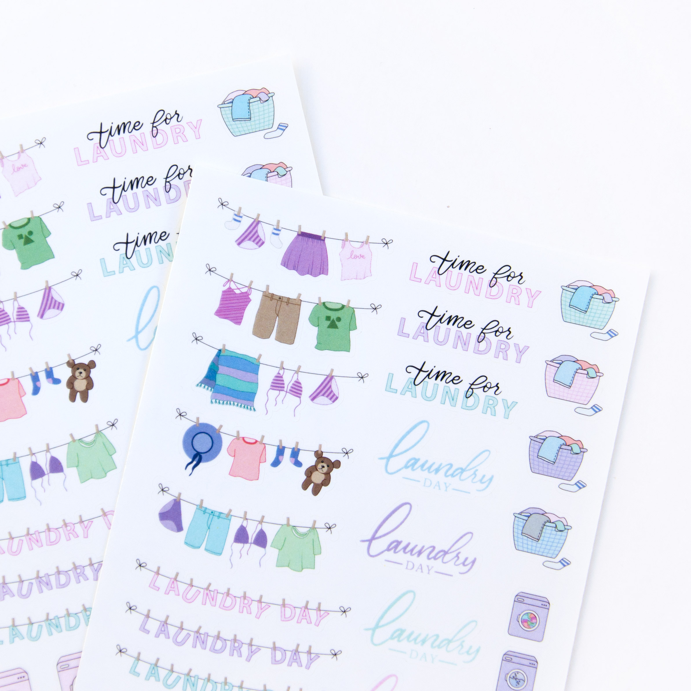 Time for Laundry Sticker Sheet - Design by Willwa