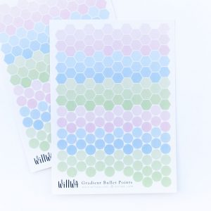 Gradient Bullet Points Sticker Sheet - Design by Willwa