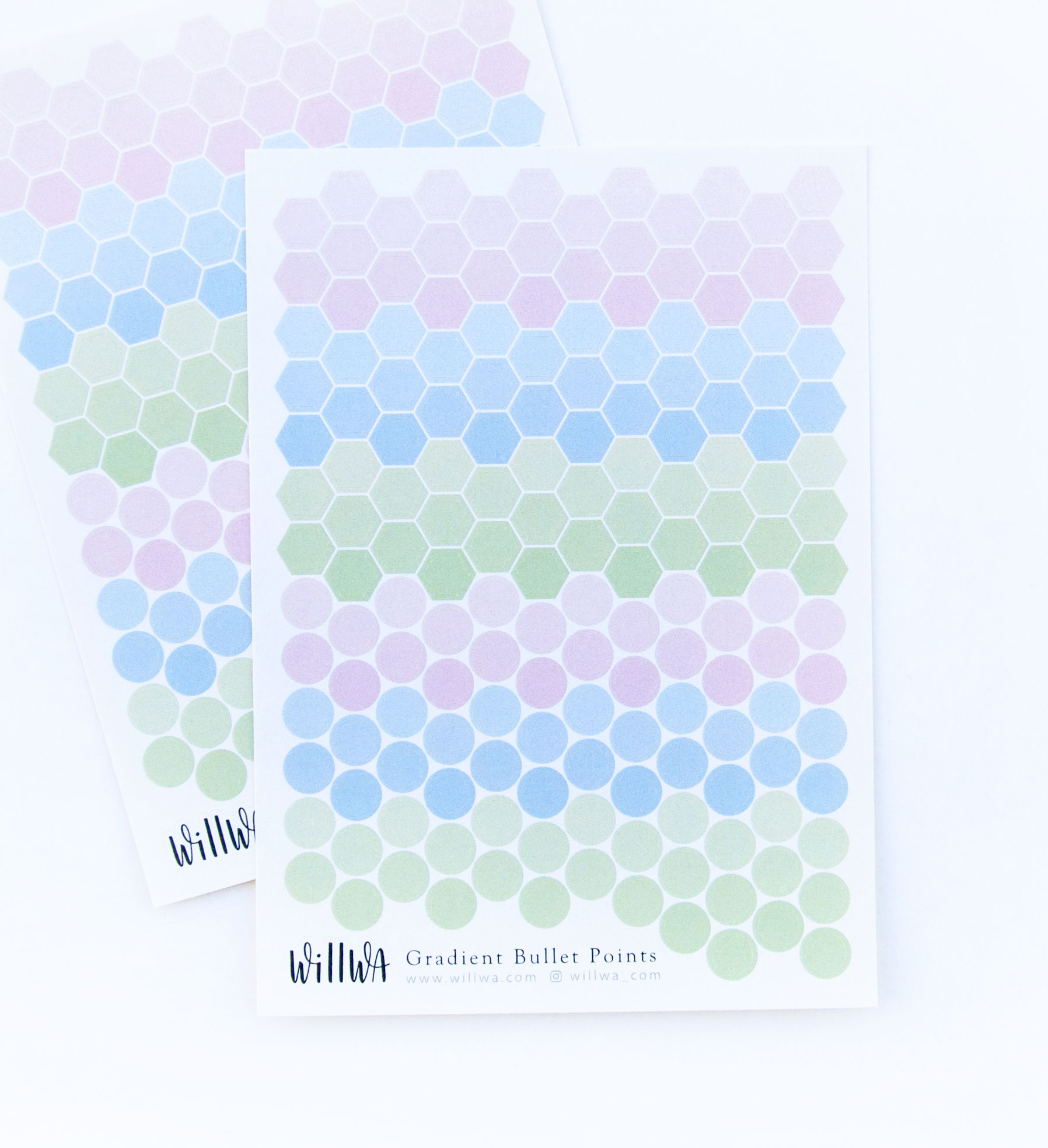 Gradient Bullet Points Sticker Sheet - Design by Willwa