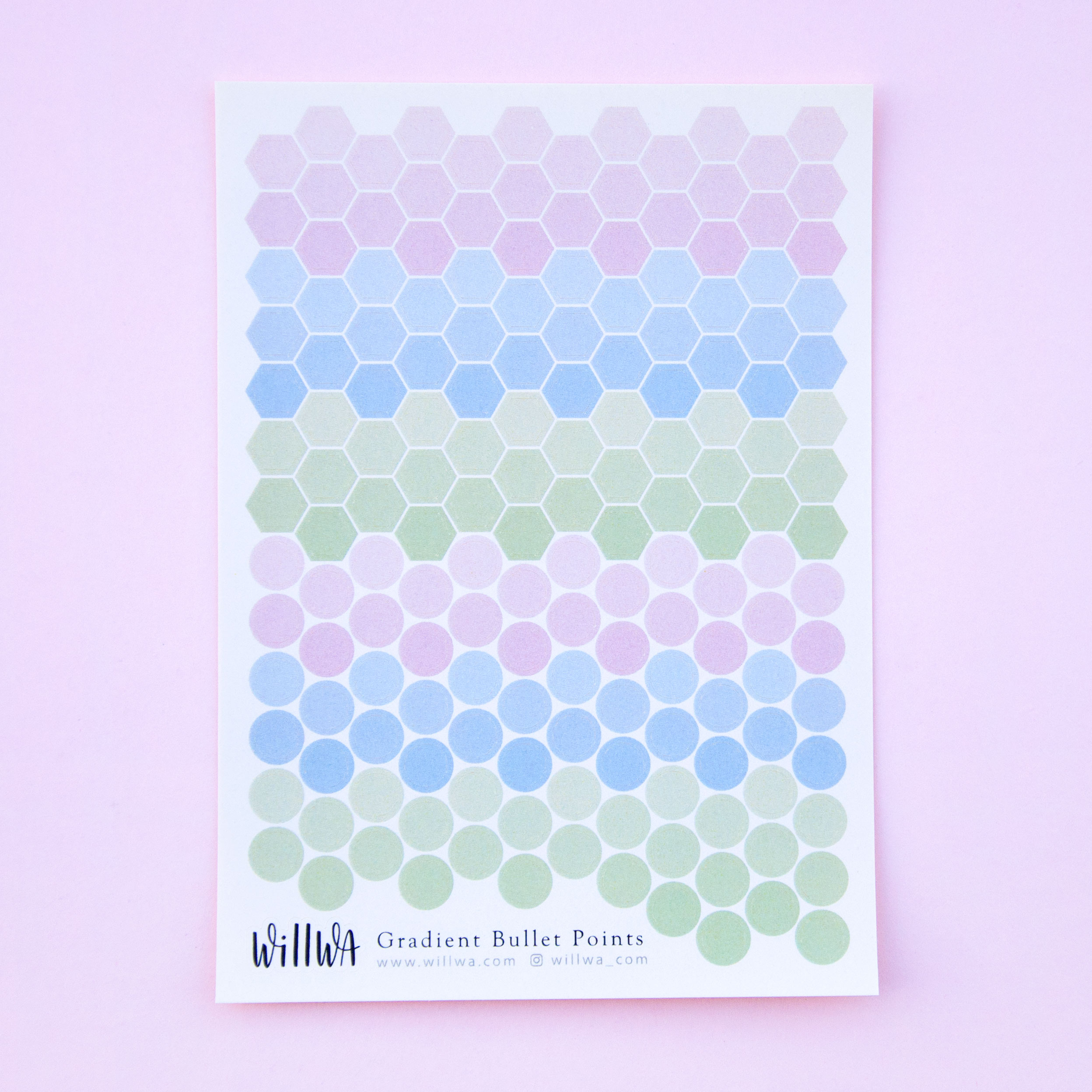 Gradient Bullet Points Sticker Sheet - Design by Willwa