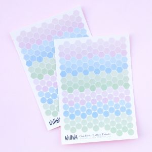 Gradient Bullet Points Sticker Sheet - Design by Willwa