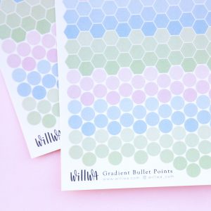 Gradient Bullet Points Sticker Sheet - Design by Willwa