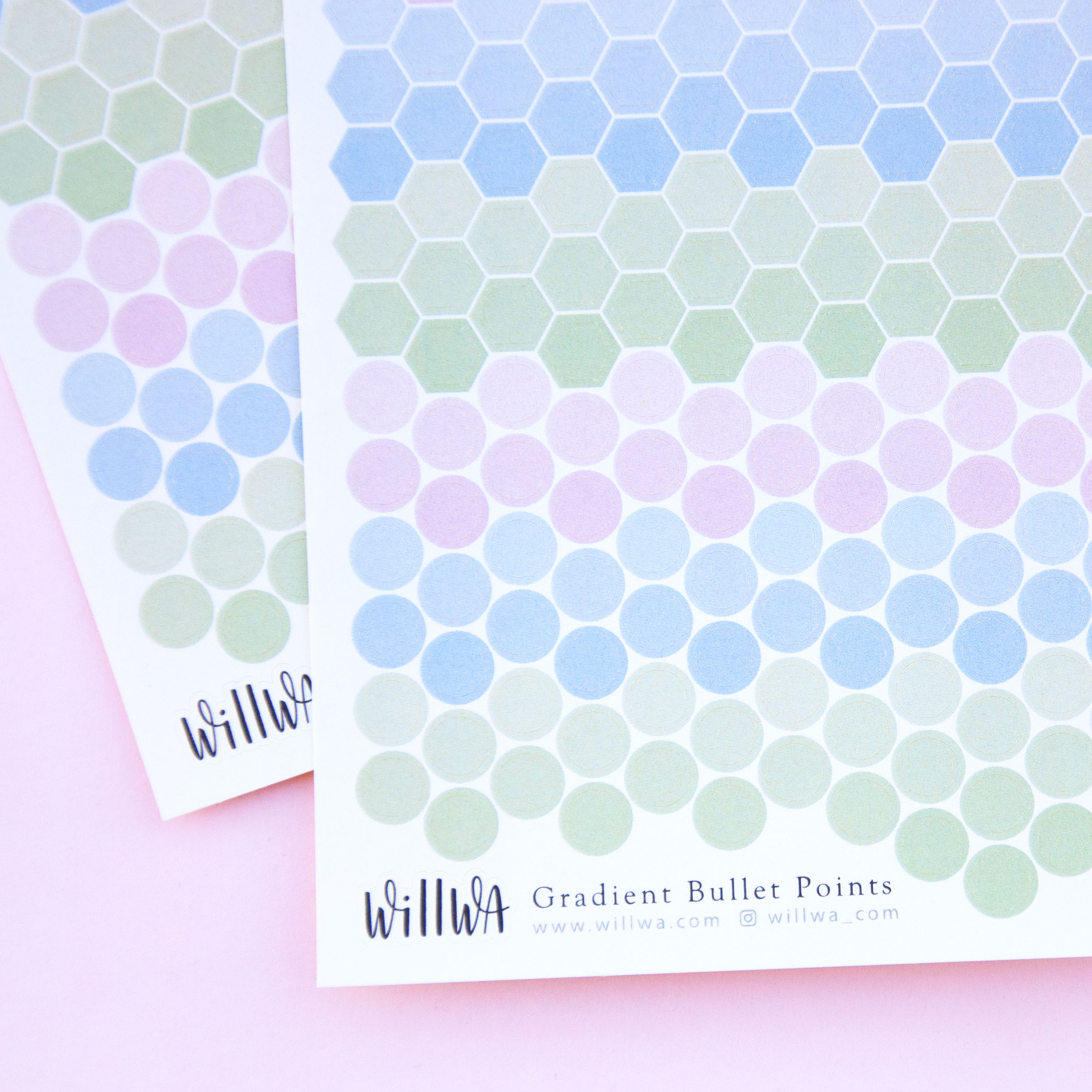 Gradient Bullet Points Sticker Sheet - Design by Willwa