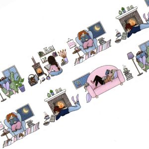 Cozy Reading Weather Washi Tape - Design by Willwa