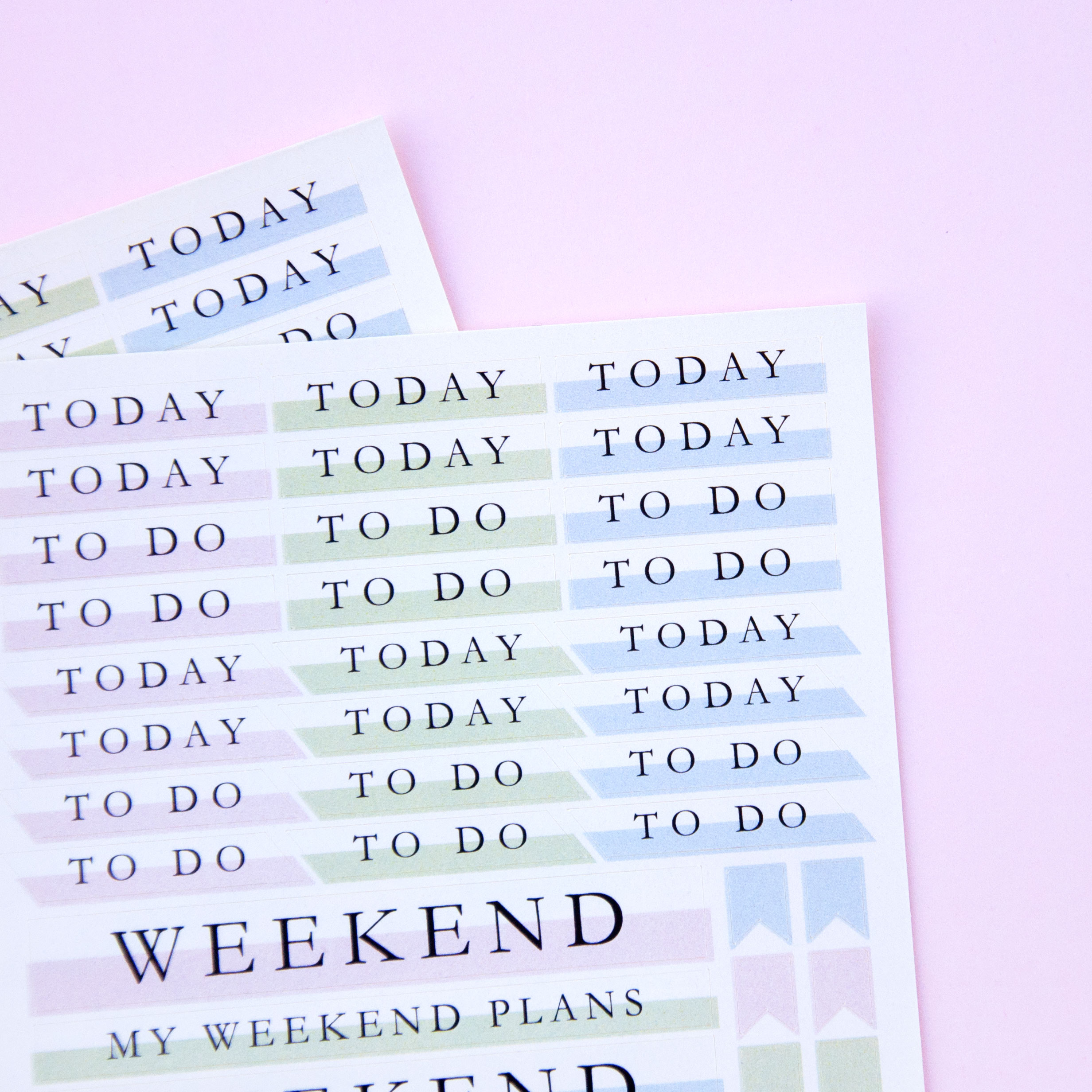 Plans for the Week Sticker Sheet - Design by Willwa