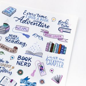 Time with My Books Sticker Sheet - Design by Willwa