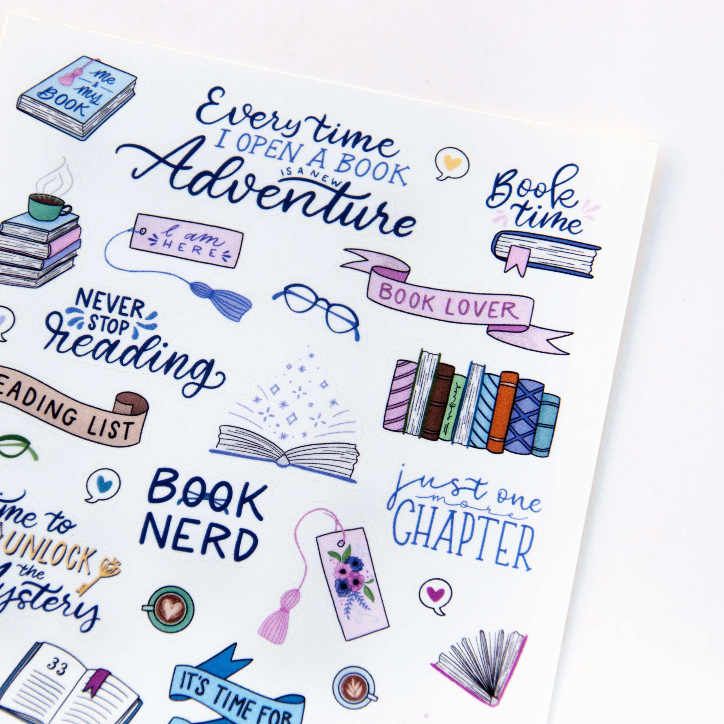Time with My Books Sticker Sheet - Design by Willwa