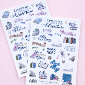 Time with My Books Sticker Sheet - Design by Willwa
