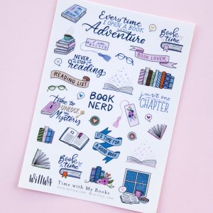 Time with My Books Sticker Sheet - Design by Willwa