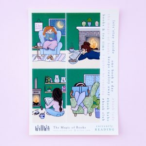 The Magic of Books Sticker Sheet - Design by Willwa
