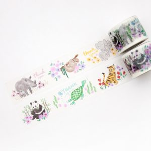Thank You Animals Washi Tape - Design by Willwa