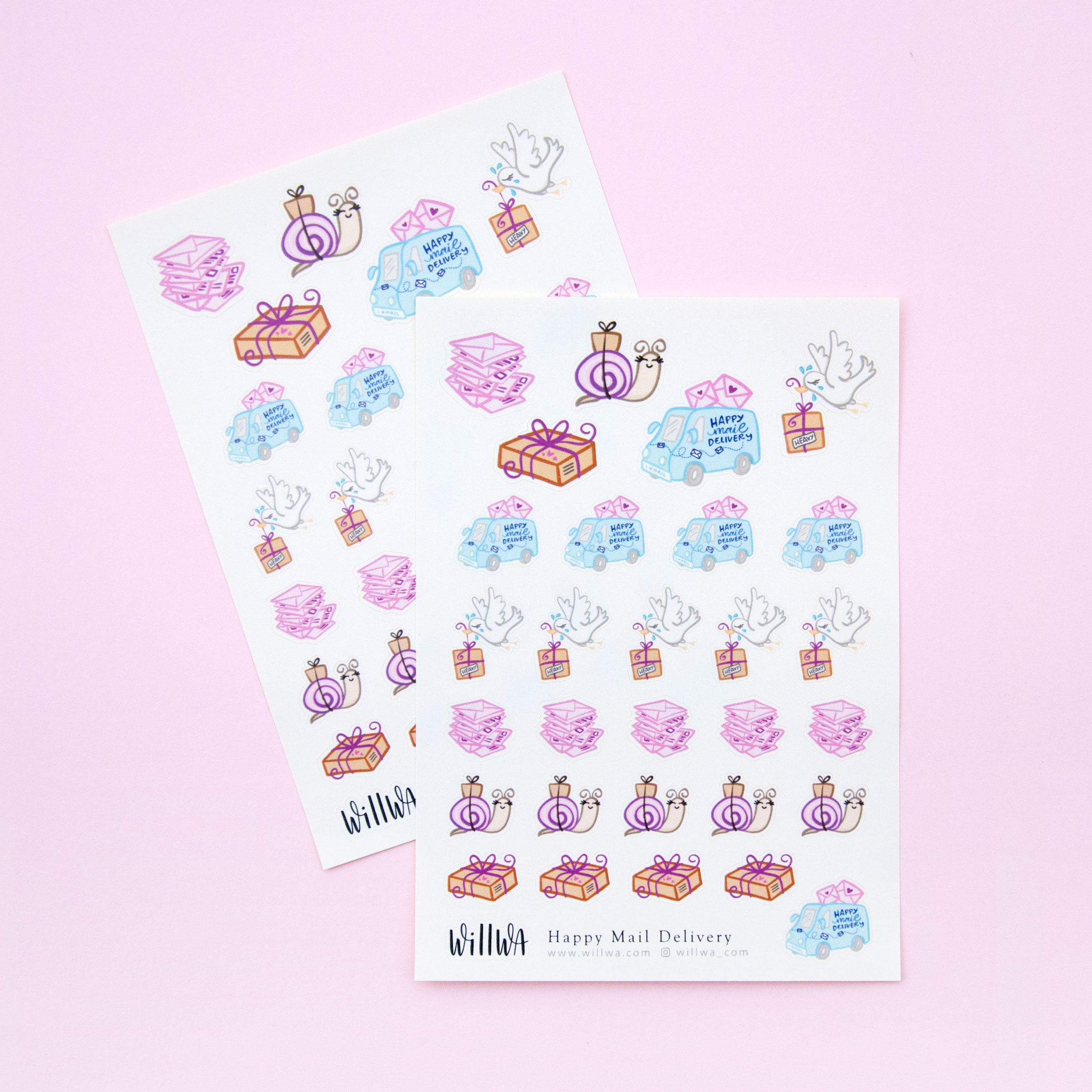 Happy Mail Delivery Sticker Sheet - Design by Willwa