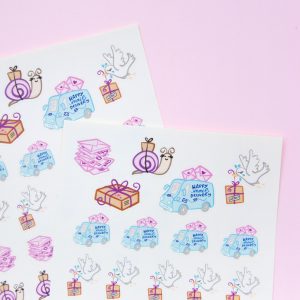 Happy Mail Delivery Sticker Sheet - Design by Willwa