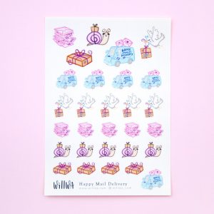 Happy Mail Delivery Sticker Sheet - Design by Willwa