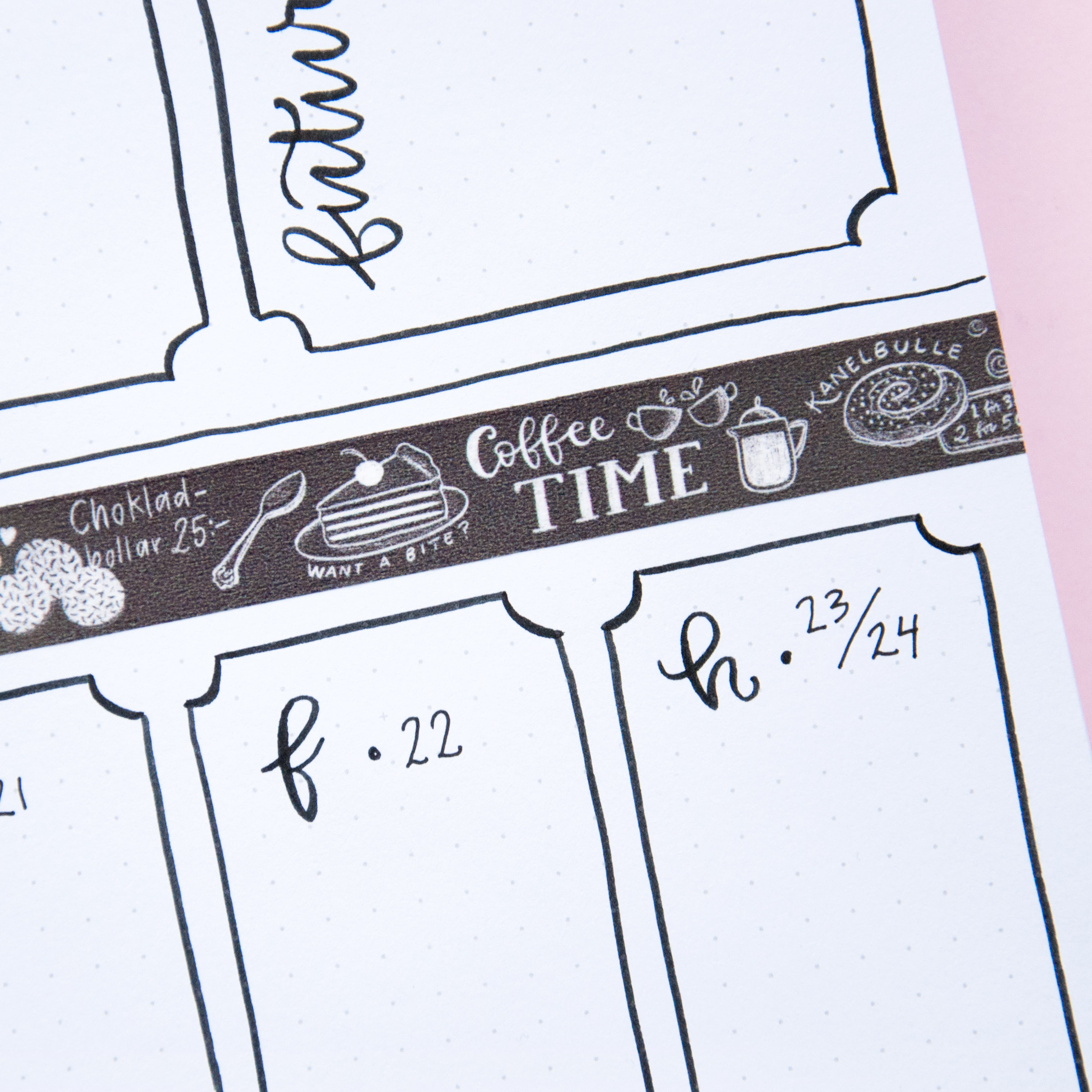 Cafe Menu Washi Tape - Design by Willwa