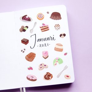 Classic Swedish Cakes Sticker Sheet - Design by Willwa