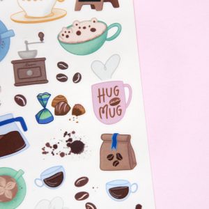 But First Coffee Sticker Sheet - Design by Willwa