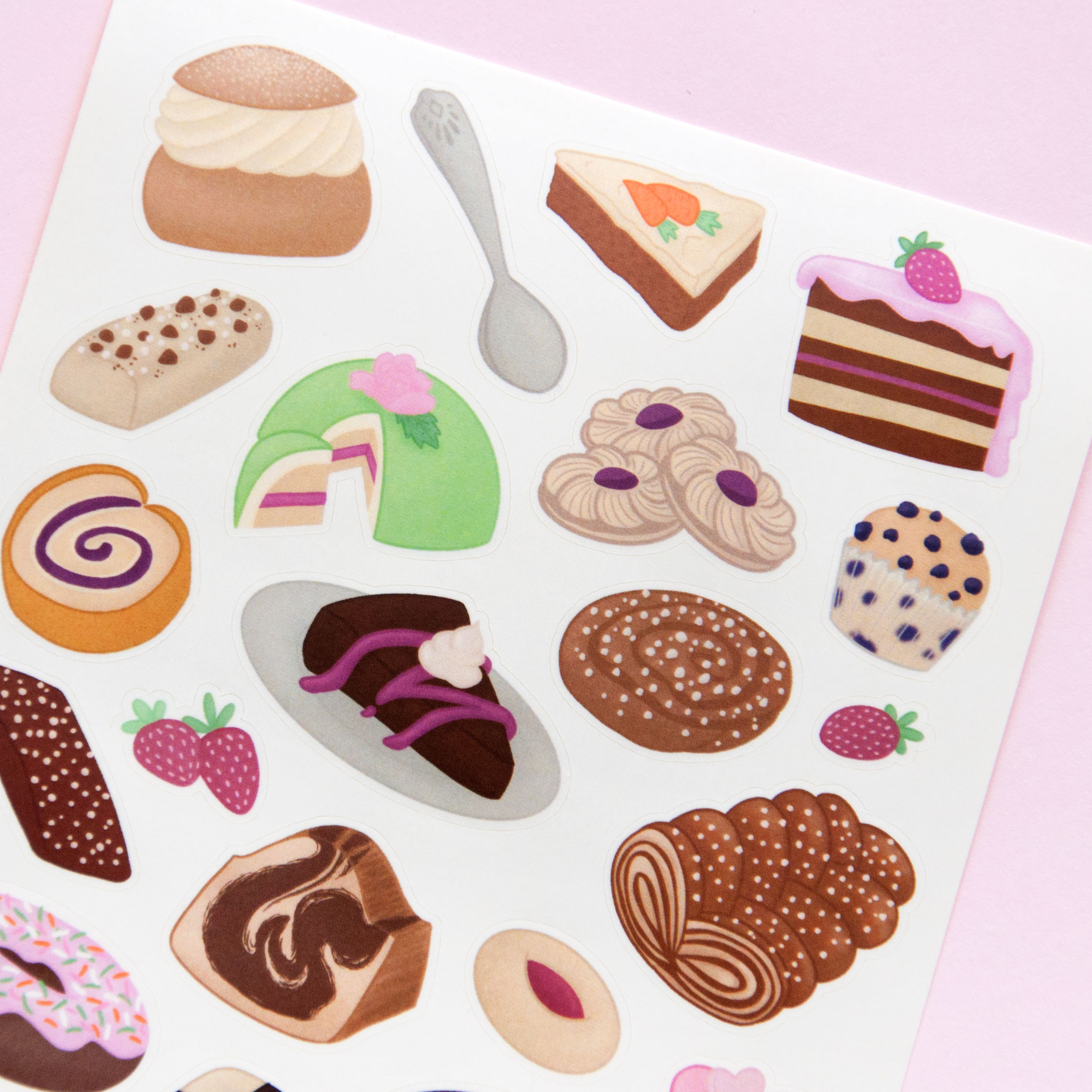 Classic Swedish Cakes Sticker Sheet - Design by Willwa